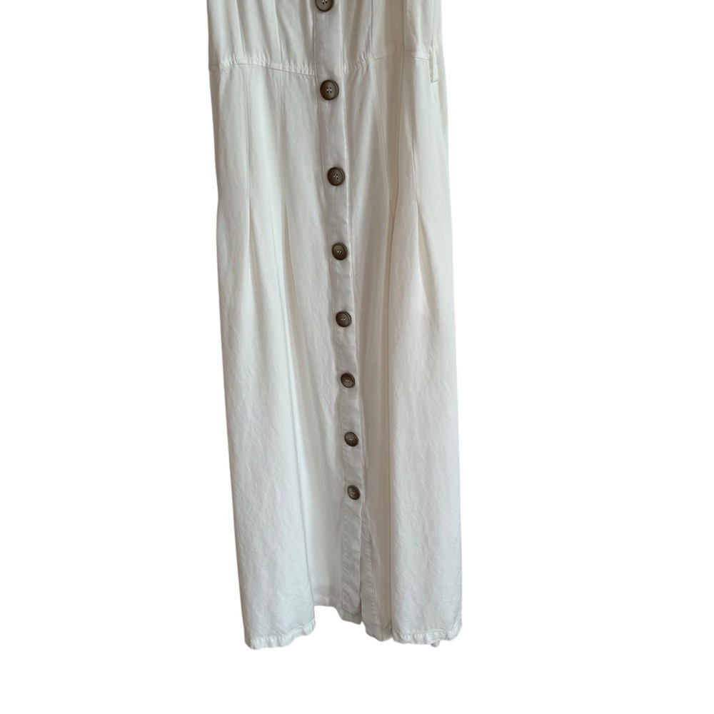 Karen Millen White Button Down Midi Tank Dress, Size 2 - Picture 3 of 7